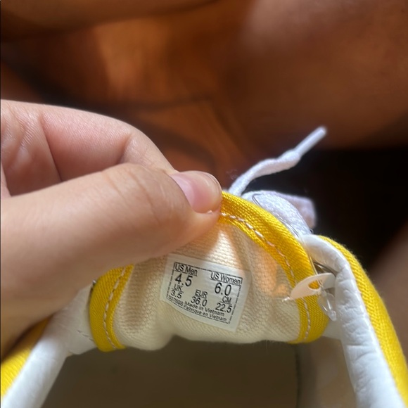 Vans Kids Yellow and White Checkered Sneakers - Picture 2 of 3